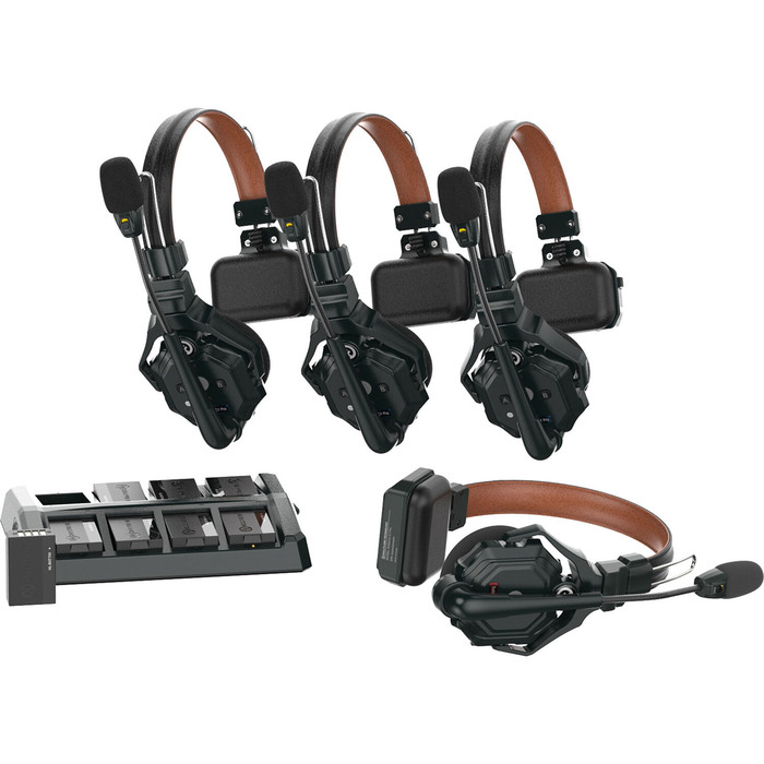 Hollyland Solidcom C1 Pro-4S Full-Duplex ENC Wireless Intercom System with 4 Headsets (1. 9 GHz)