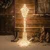Pre-Lit Christmas Gold Laser Lit Lamp Post 150cm with 720 Warm White LED Micro-Lights