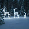 Outdoor Light Up Acrylic Christmas Reindeer Stags and Baby Set