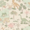 Dino Zoo Wallpaper Pink / Sage Green Holden 14013