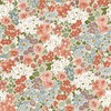 Flower Garden Wallpaper Rust / Blue Grandeco 208901