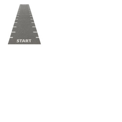 Sprint Track (Start, Finish & 0. 5 Meter Line Markings)