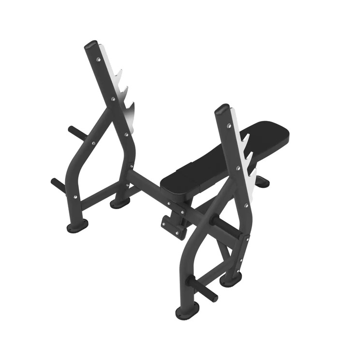 Olympic Flat Weight Bench Black Adjustable Home Gym