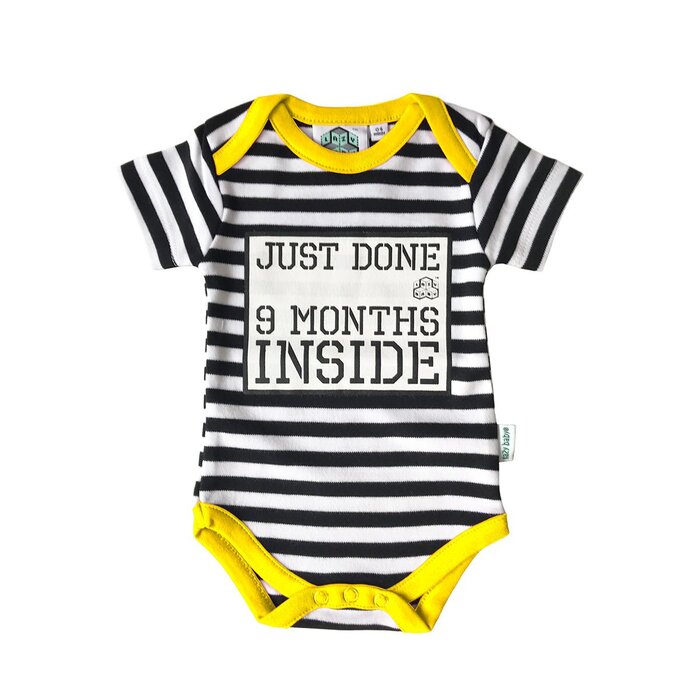 New Born Gift - Just Done 9 Months Inside® Vest | Funny Baby Bodysuit