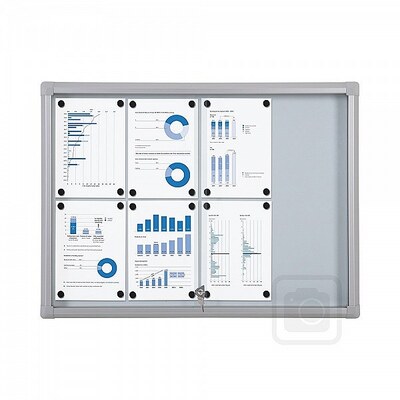Whiteboard with Locking Sliding Glass Doors