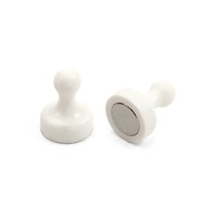 Boards Direct Super Strong Skittle Magnets White Pack of 10