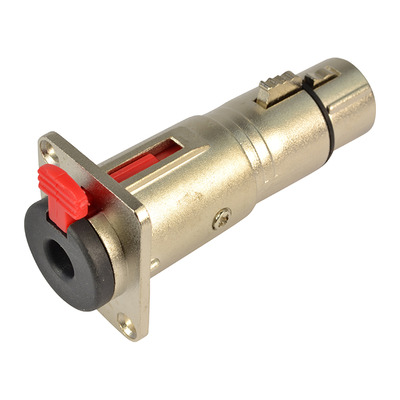 Through Panel Connector - Panel Jack to Female XLR Rear Connection