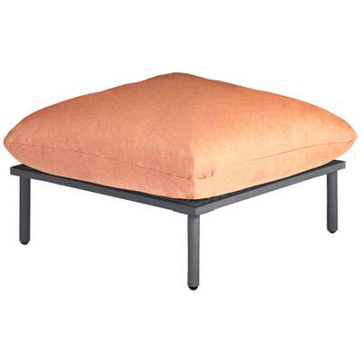Alexander Rose Beach Footstool - Flint Frame, Flint Frame, Ochre Cushion