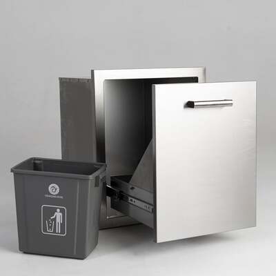 Draco Grills Stainless Steel Build-in Outdoor Kitchen Drawer with Waste Bin, Mid June 2025