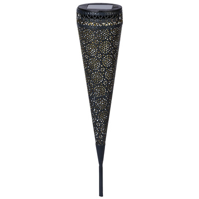 Solar Powered LED Garden Torch Light with Flower Pattern- Pack of 13