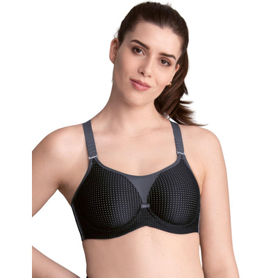 Anita Active Performance Wire X Underwired Sports Bra - Black/Anthracite - 32E