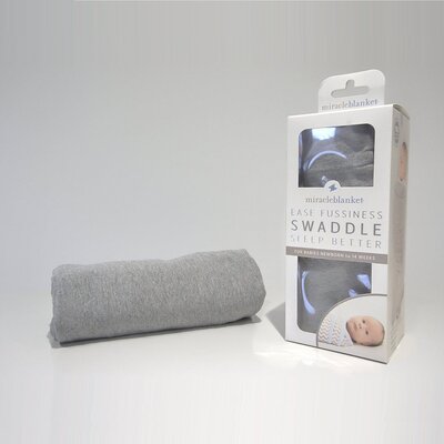 Miracle Blanket Baby Swaddle Plain Colours (Colour: Grey)