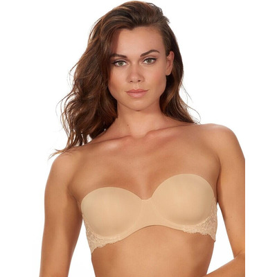 After Eden Basic Strapless Lace Bra - Nude/Powder - 32D