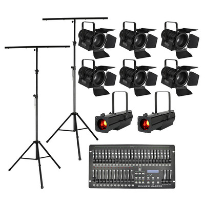 Portable Stage Lighting Kit with LED Fresnel & Profile Spots