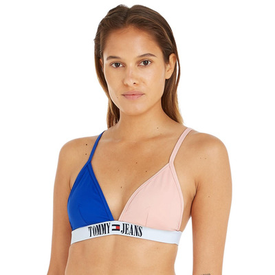Tommy Hilfiger TJ Triangle Bikini Top - Cosmetic Peach - XS - 8