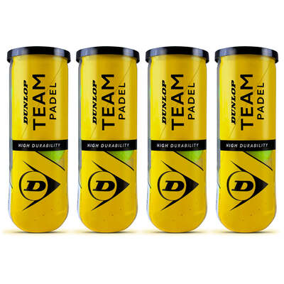 Dunlop Team Pressurised Padel Balls - 1 Dozen