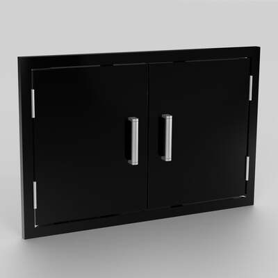Draco Grills Black Stainless Steel Build-In Outdoor Kitchen Double Doors, End of May 2025