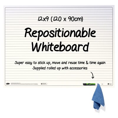 Repositionable Whiteboard on a Roll