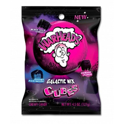 Warheads Cubes Galactic Mix Peg Bag 127g *USA*