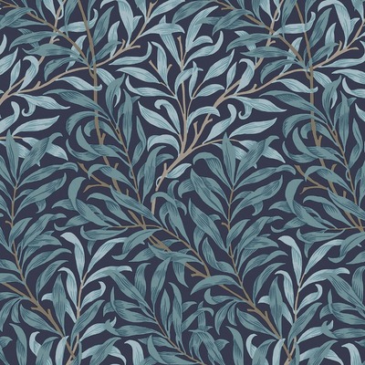 William Morris At Home Willow Bough Wallpaper Deep Blue 124246