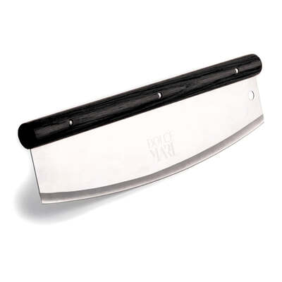 DOLCE MARE Pizza Cutter - Pizza Rocker Blade - Pizza Knife with Extra Sharp Stainless Steel Blade - Black Oak SG-JANRI-0039