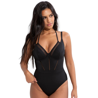 Pour Moi Sydney Double Strap Swimsuit - Black - 32C