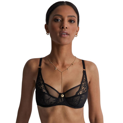 Aubade Gold Pleasure Scarf Bra - Black Light - 36B