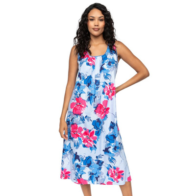 Cyberjammies Lyla Floral Print Long Nightdress - Blue Mix - 2XL - 18