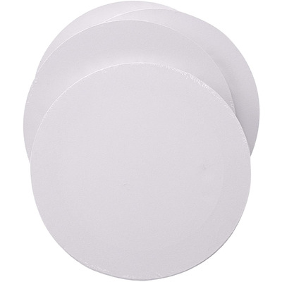 Exerz Round Stretched Canvas Diameter 30cm - 1.7cm 280GSM 100% Cotton - 4pk