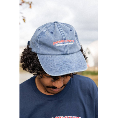 Cap In Denim Blue With Dream Sports Embroidery