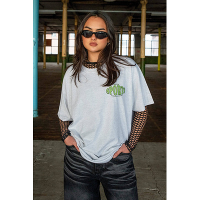 Short Sleeved T-shirt in Heather Grey With Dream Sports Print