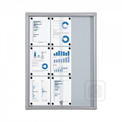 Whiteboard with Locking Sliding Glass Doors