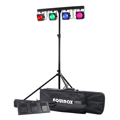 Equinox Gigabar RGB COB ParBar Stage Lighting Set with Stand and Foot Controller
