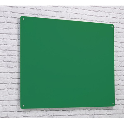 Wall Mounted Glass Board 900 x 600mm Green