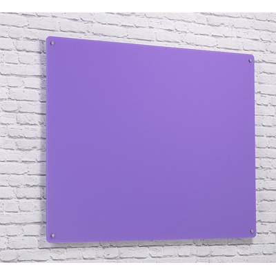 Wall Mounted Glass Board 900 x 600mm Lilac