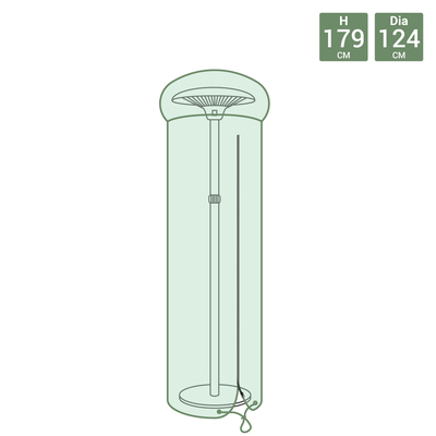 Patio Heater Waterproof Tarpaulin Cover - Green