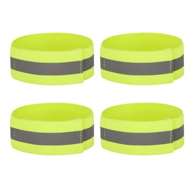 High Vis Yellow Reflective Ankle & Arm Bands For Cycling & Running