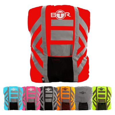 BTR High Visibility Reflective Waterproof Backpack Rucksack Rain Cover