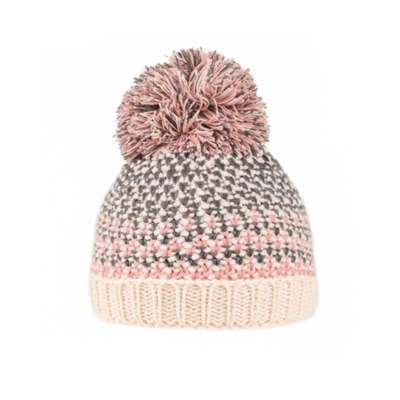Girls Tiana Knitted Bottle Hat - Grey