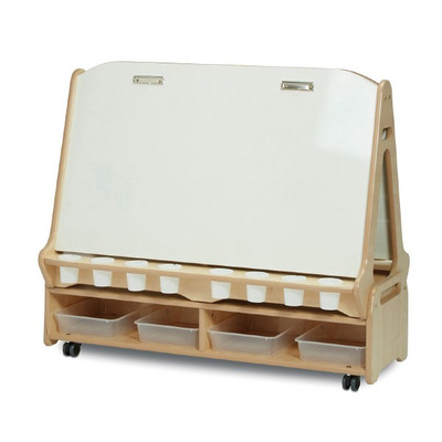 Double-Sided 4-Person Easel with Storage Trolley