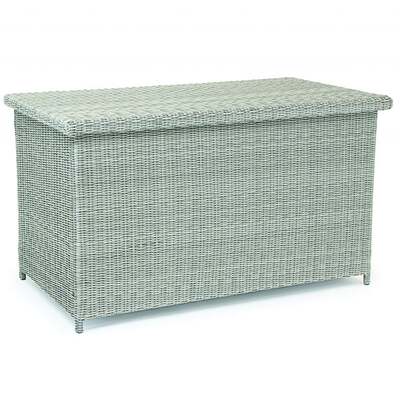 Kettler Palma Signature White Wash Wicker Large Cushion Storage Box