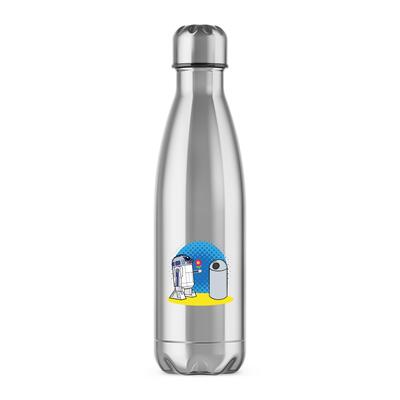 R2D2 In Love Water Bottle - Silver, One