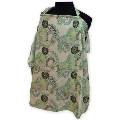Palm & Pond Breastfeeding Cover With Boning  - Celadon Paisley - Various Sizes