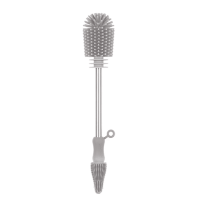 Haakaa Double-ended Silicone Brush Available in Blush Pink or Grey (Colour: Grey)