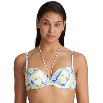 Marie Jo Lundey Plunge Bikini Top - Lime Snake - 34B
