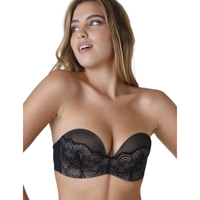 Wonderbra Refined Glamour Strapless Bra - Black - 32B