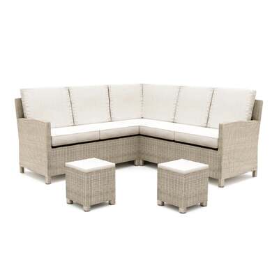 Kettler Palma Signature Mini Corner Oyster Wicker Outdoor Sofa Set