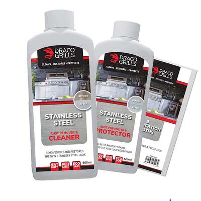 Draco Grills Outdoor Kitchen Black Stainless Steel Cleaner and Protection Kit