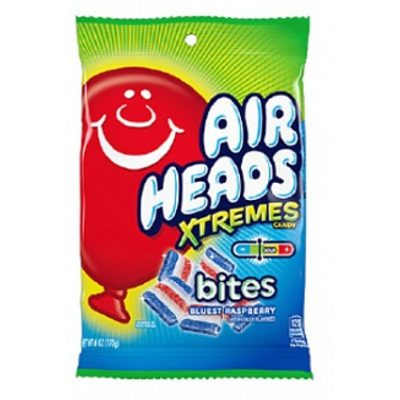 Airheads Xtremes Bites Blue Raspberry Peg Bag 170g  *USA*