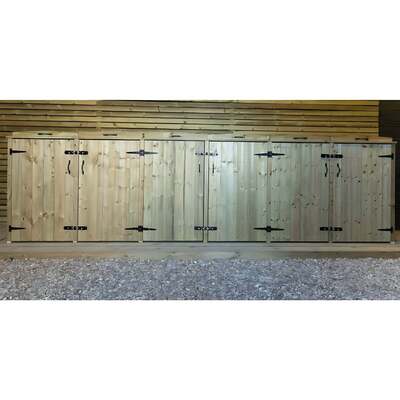 Wheelie Bin Store 6 Bins